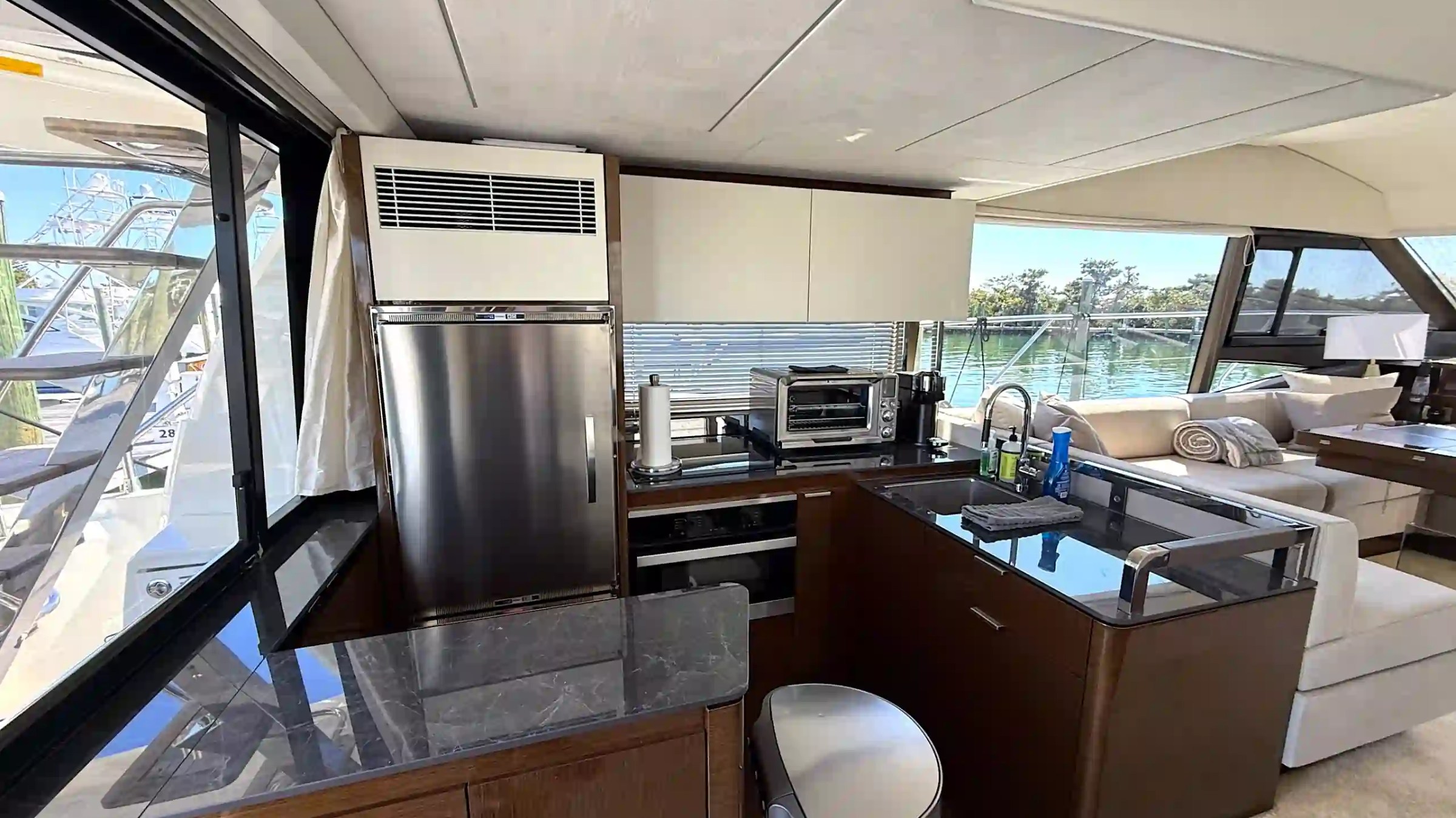 59' Azimut yacht charter galley kitchen Anna Maria yacht rental