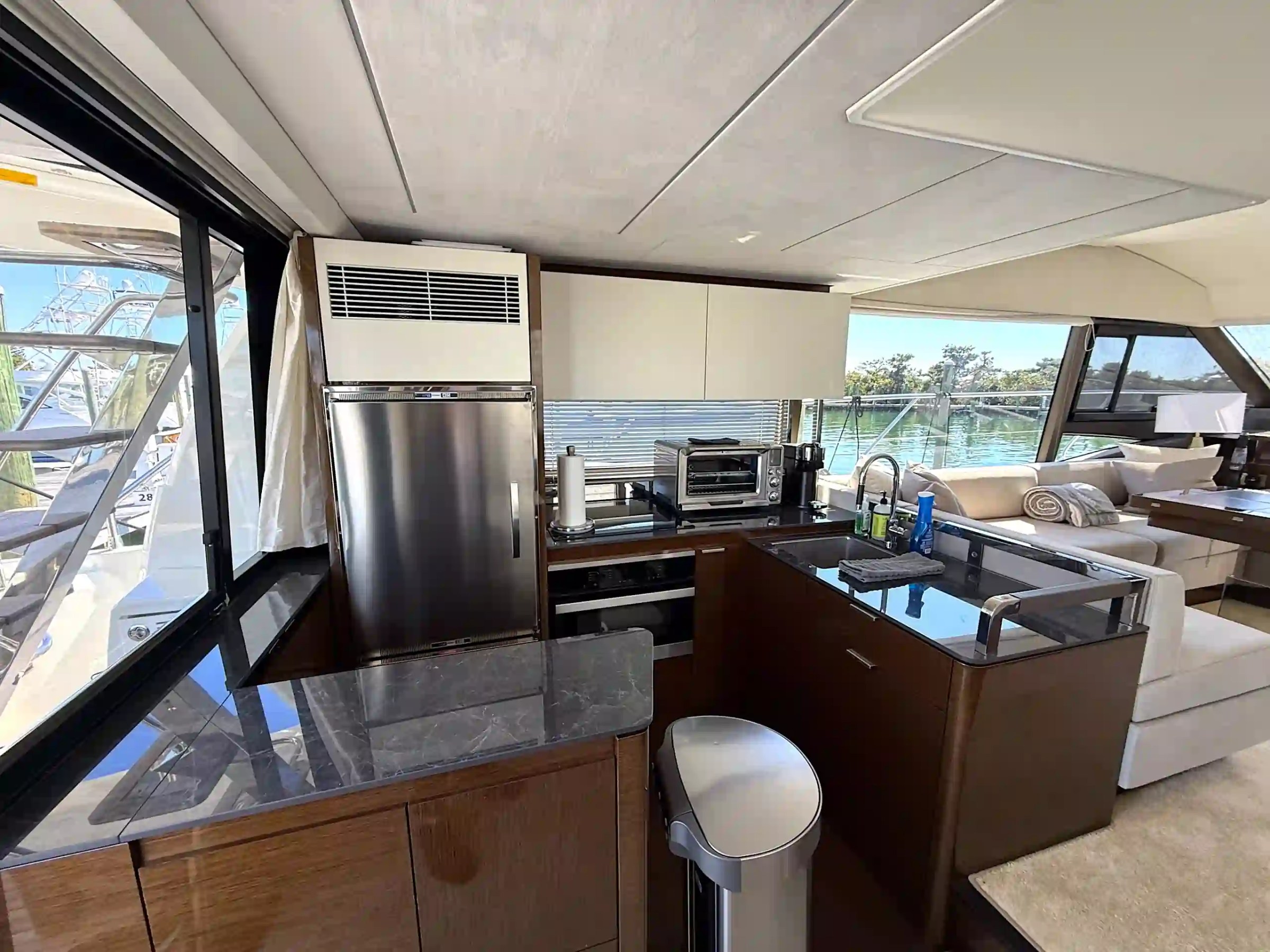 59' Azimut yacht charter galley kitchen Anna Maria yacht rental