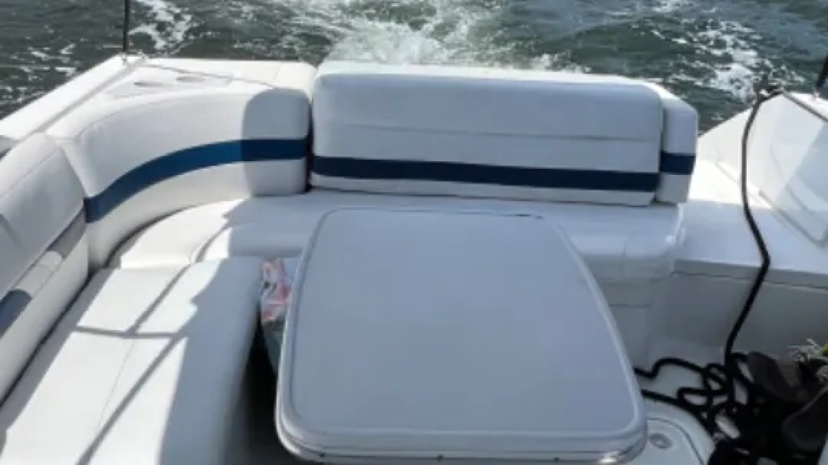 Stern lounge seating on 28' Formula Boat Rental in Boynton Beach Florida.